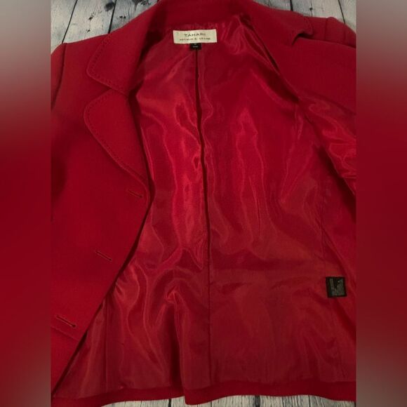 Tahari Arthur S Levine Raspberry Pink Classic Chic Minimalist Fitted Blazer 10 - Picture 8 of 13